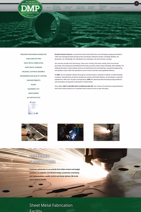 Dunkirk-Metal-Products Homepage 1440px