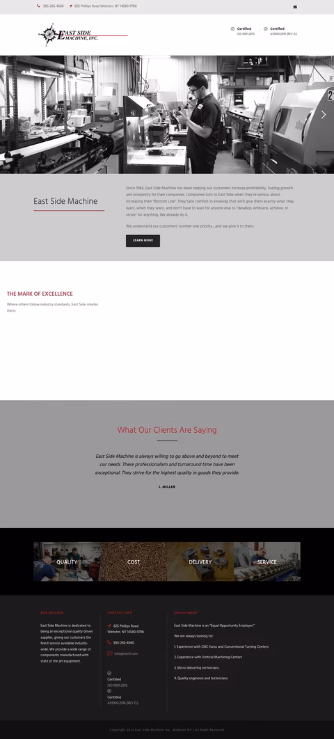 East-Side-Machine Homepage 1440px