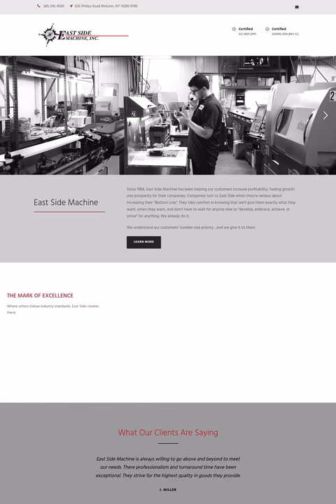 East-Side-Machine Homepage 1440px