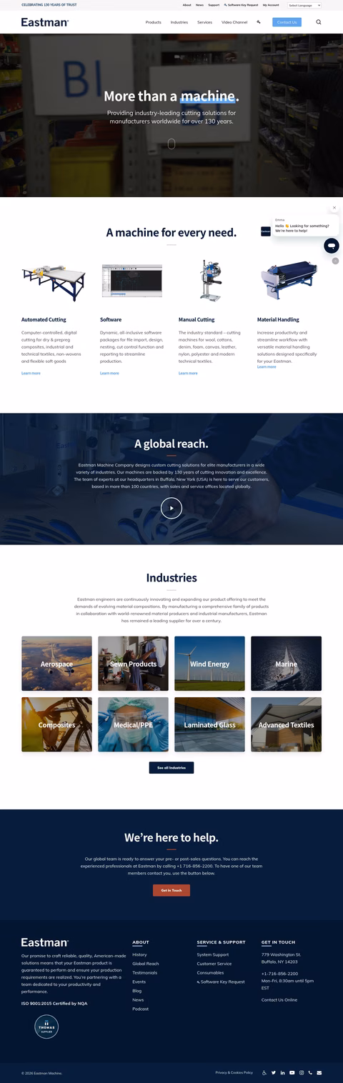 Eastman-Machine-Company Homepage 1440px