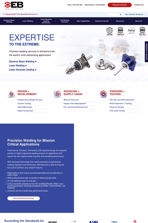 Eb-Industries Homepage 1440px