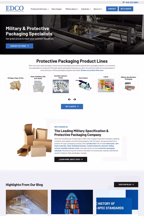 Edco-Supply-Corporation Homepage 1440px