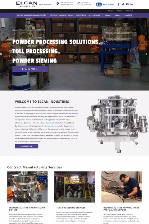 Elcan-Industries Homepage 1440px