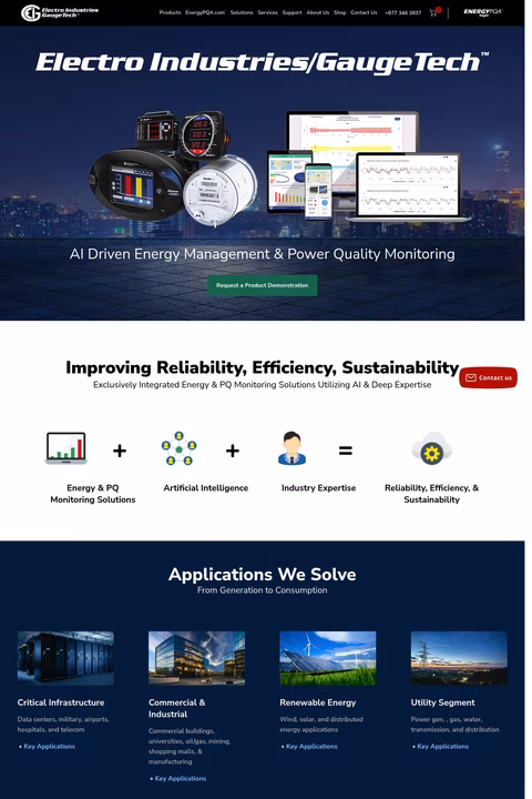 Electro-Industries-Gaugetech Homepage 1440px