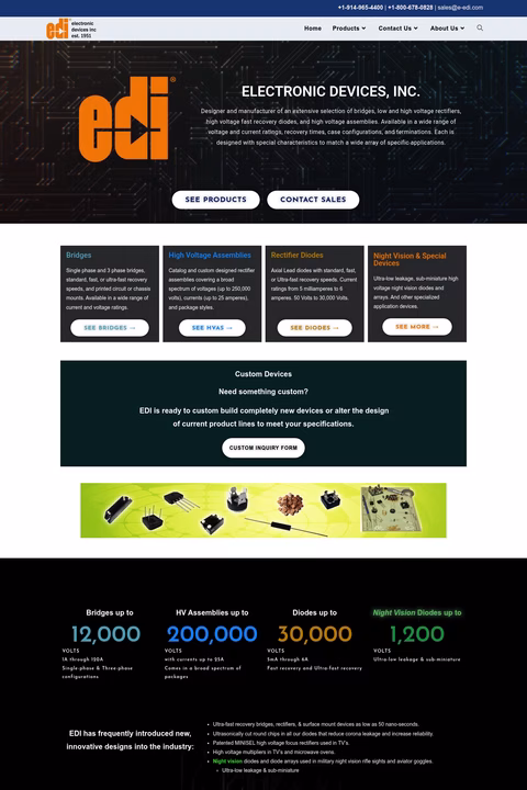 Electronic-Devices-Inc Homepage 1440px