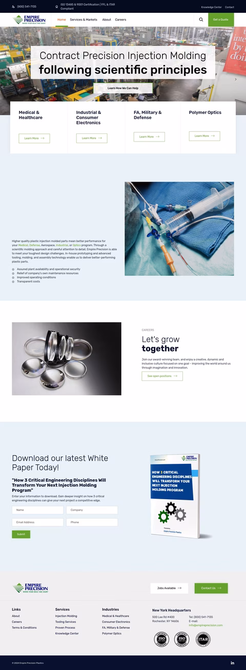 Empire-Precision-Plastics Homepage 1440px