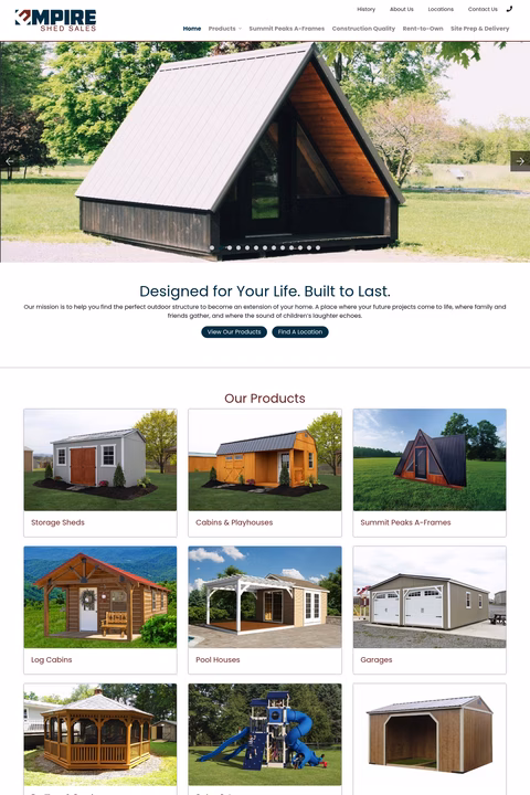 Empire-Shed-Sales Homepage 1440px
