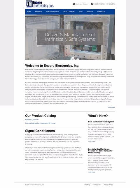 Encore-Electronics Homepage 1440px