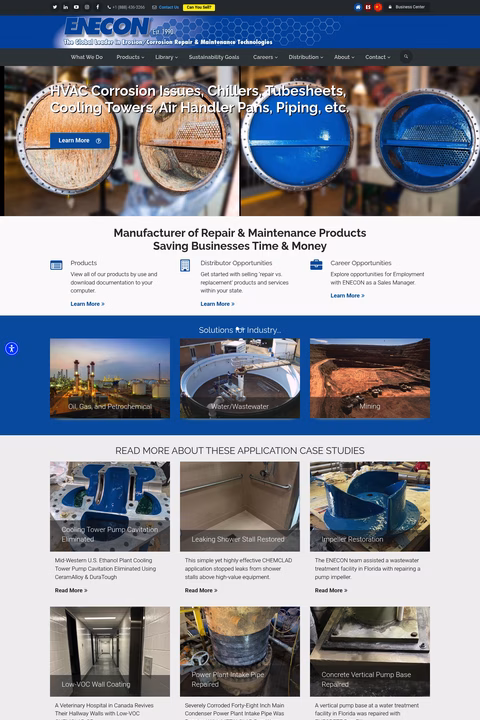 Enecon-Corporation Homepage 1440px
