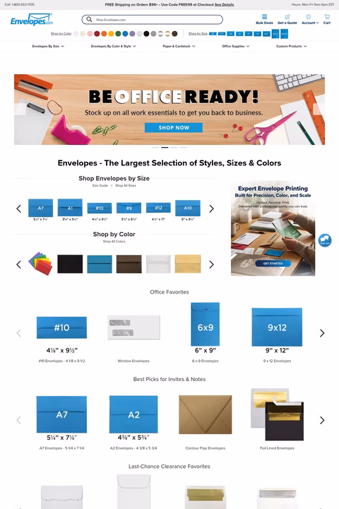 Envelopes-Com Homepage 1440px
