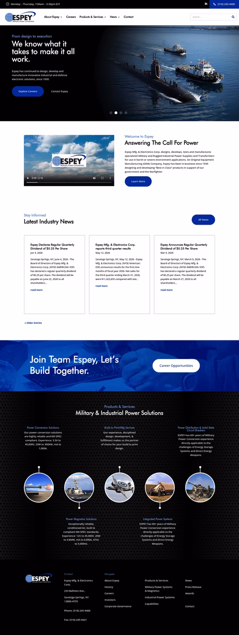 Espey-Manufacturing-Electronics Homepage 1440px