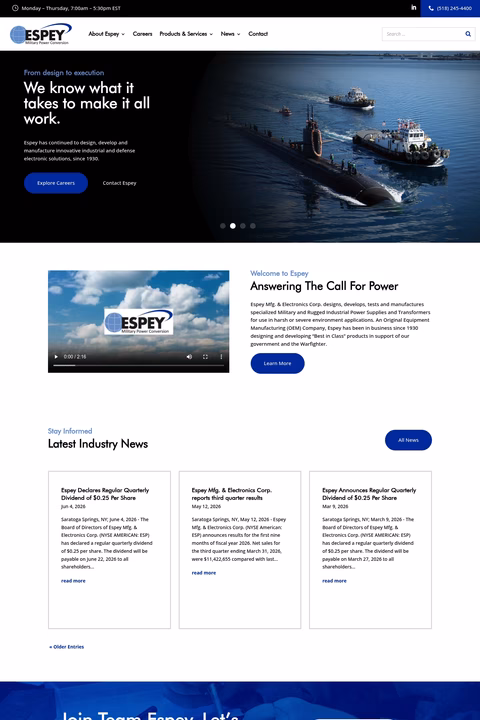 Espey-Manufacturing-Electronics Homepage 1440px