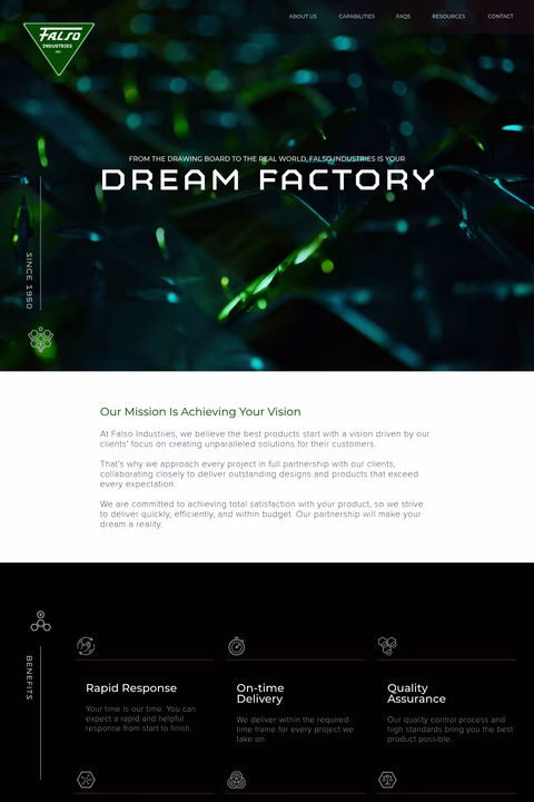 Falso-Industries Homepage 1440px