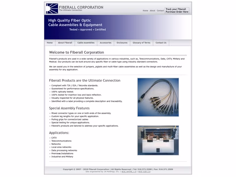 Fiberall-Corporation Homepage 1440px
