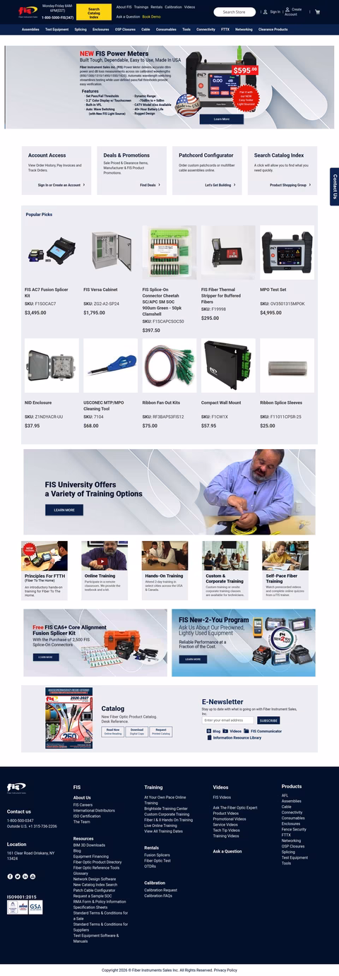 Fiber-Instrument-Sales Homepage 1440px