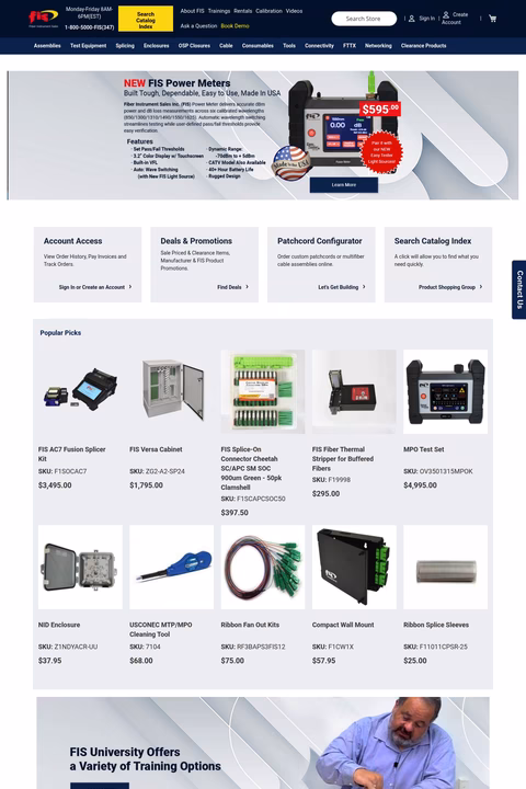 Fiber-Instrument-Sales Homepage 1440px