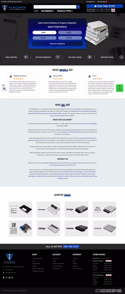 Flagship-One Homepage 1440px