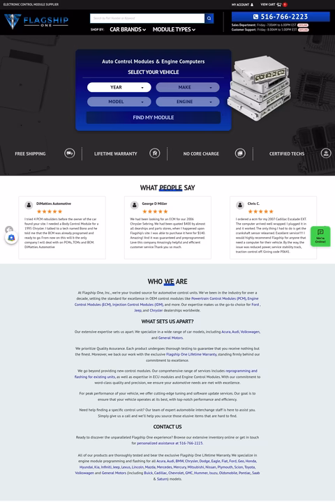 Flagship-One Homepage 1440px
