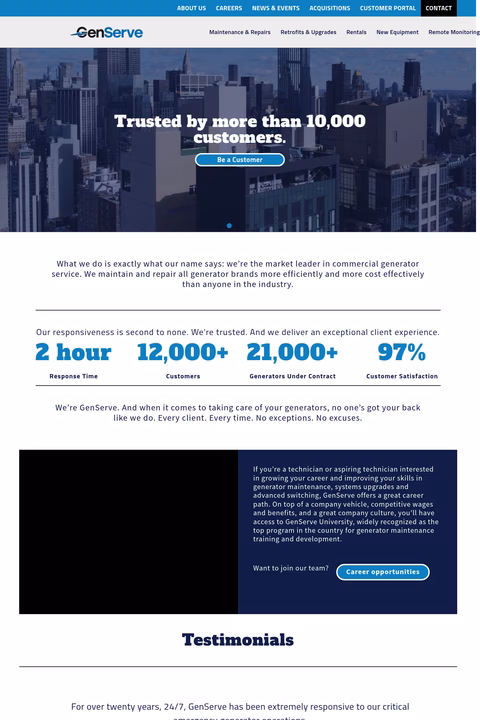 Genserve Homepage 1440px