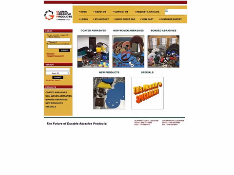 Global-Abrasive-Products Homepage 1440px