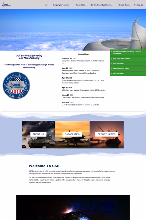 Gse-Dynamics Homepage 1440px