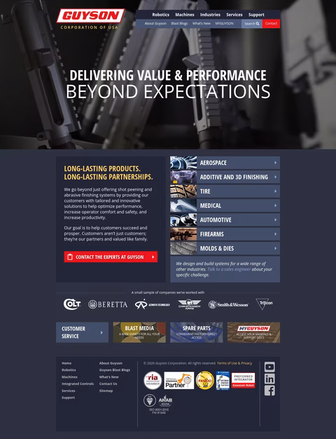 Guyson-Corporation-Of-Usa Homepage 1440px