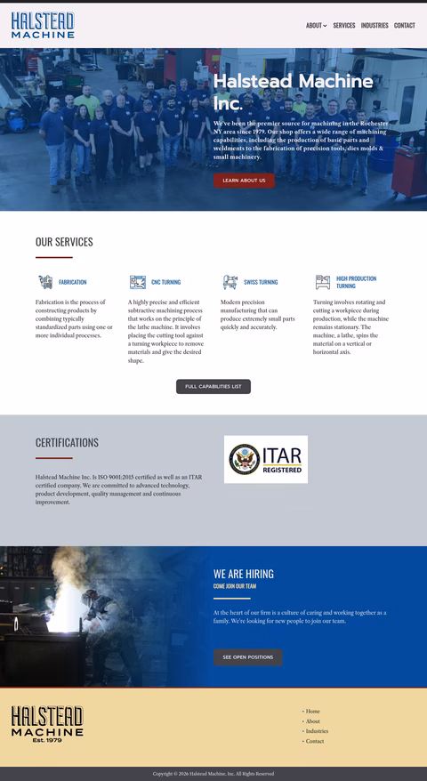 Halstead-Machine Homepage 1440px