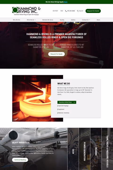 Hammond-Irving Homepage 1440px