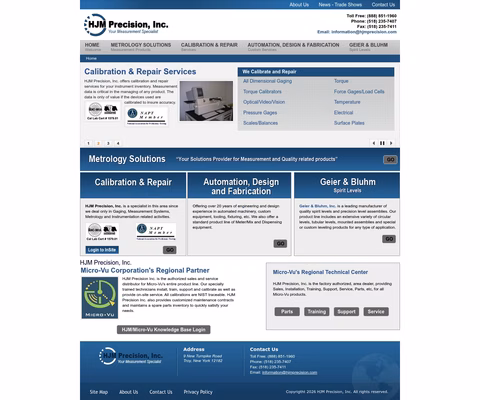 Hjm-Precision Homepage 1440px