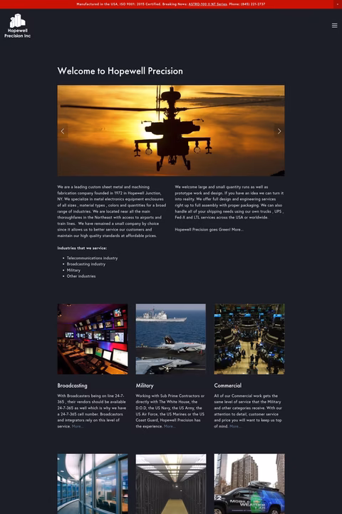 Hopewell-Precision Homepage 1440px