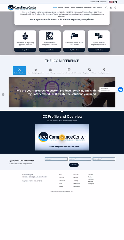 Icc-Compliance-Center Homepage 1440px
