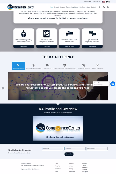 Icc-Compliance-Center Homepage 1440px