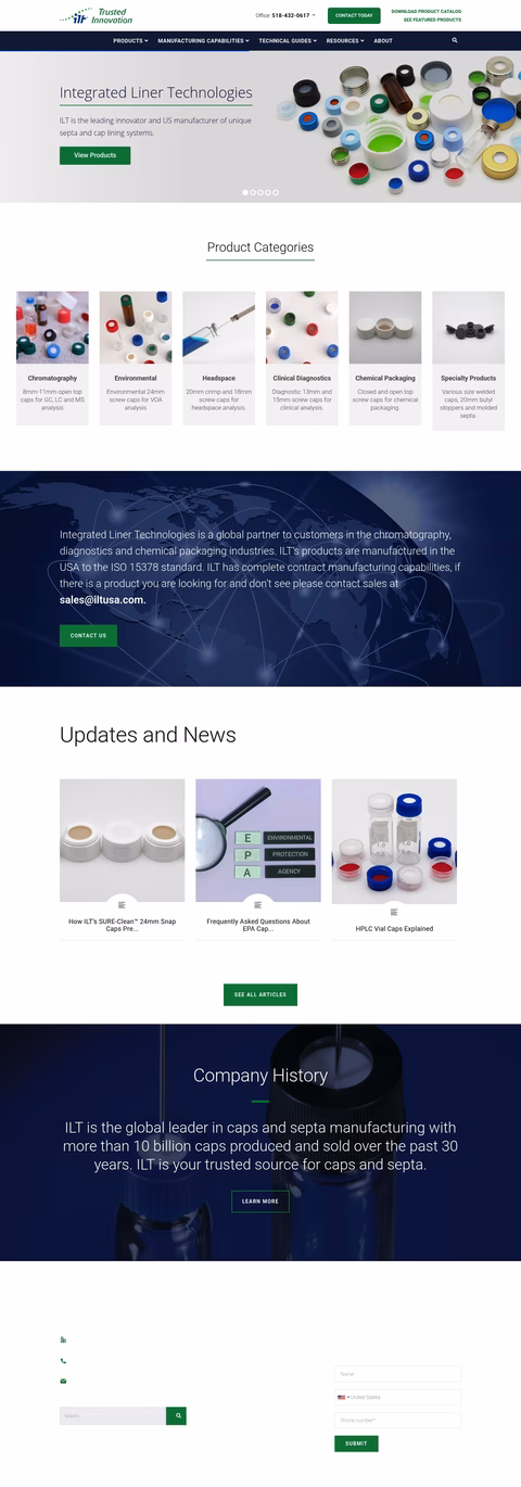 Integrated-Liner-Technologies Homepage 1440px