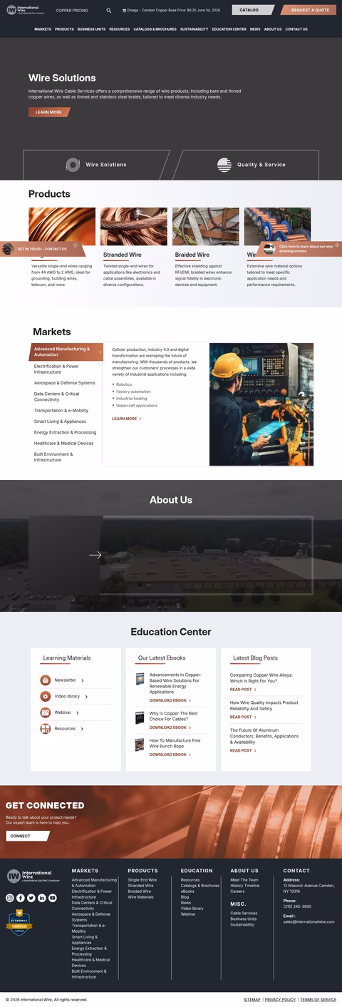 International-Wire-Group Homepage 1440px