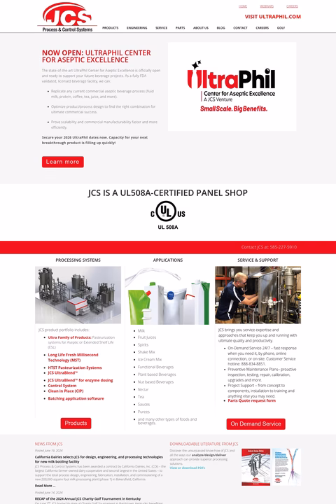 Jcs-Process-Control-Systems Homepage 1440px