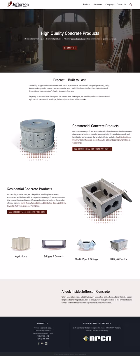 Jefferson-Concrete Homepage 1440px