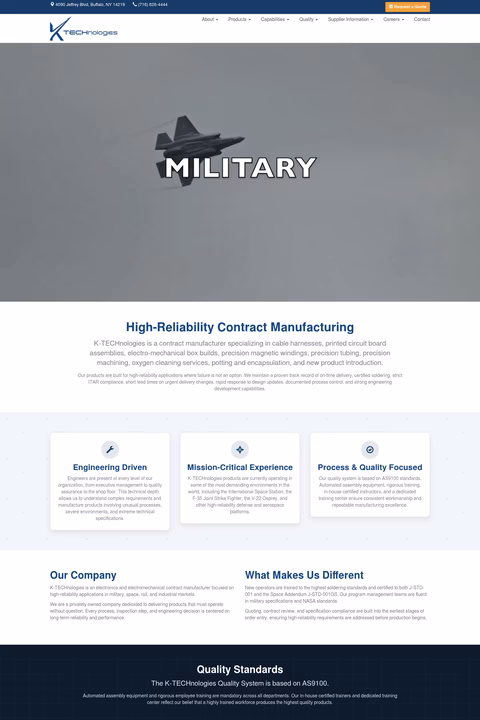 K-Technologies Homepage 1440px