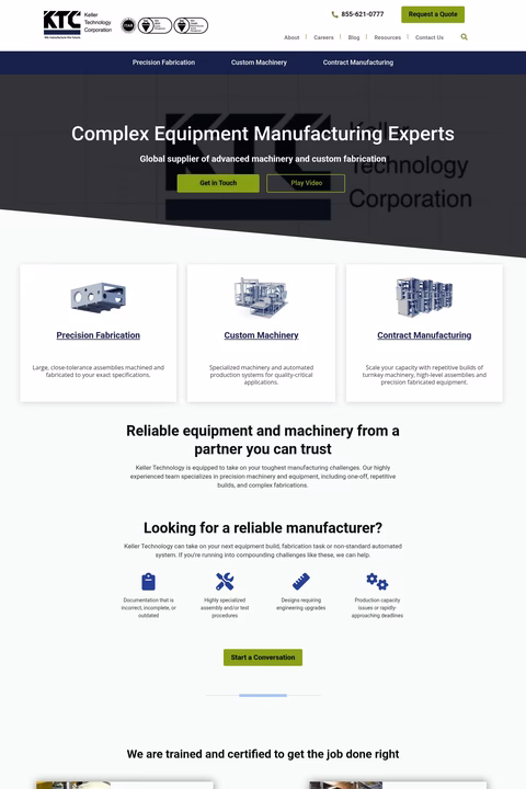 Keller-Technology-Corporation Homepage 1440px