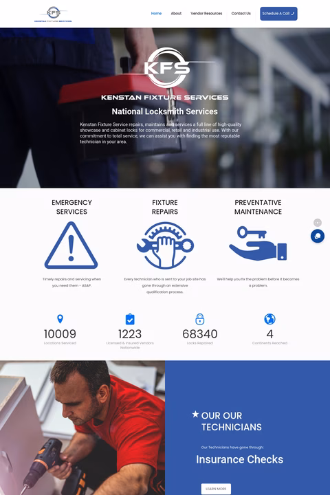 Kenstan-Fixture-Services Homepage 1440px