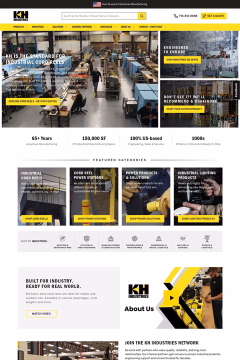 Kh-Industries Homepage 1440px