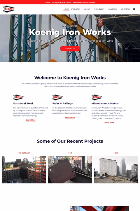 Koenig-Iron-Works Homepage 1440px