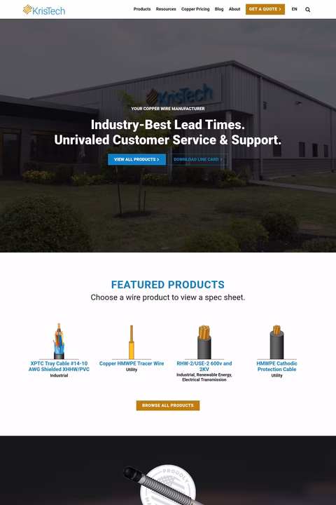 Kris-Tech-Wire Homepage 1440px
