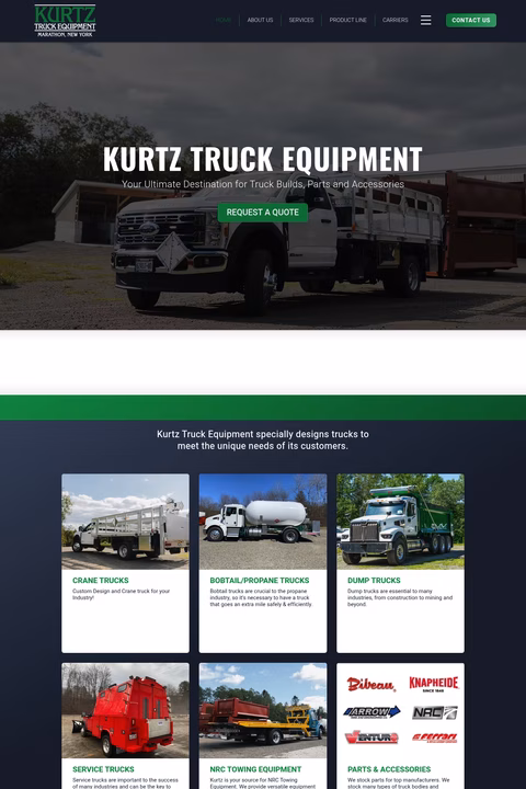 Kurtz-Truck-Equipment Homepage 1440px