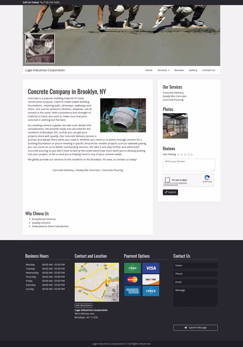 Lage-Industries Homepage 1440px