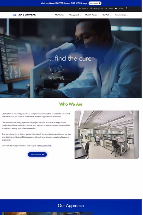 Lab-Crafters Homepage 1440px