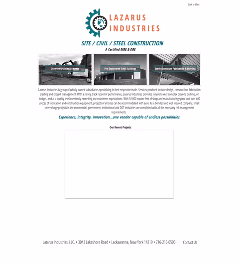 Lazarus-Industries Homepage 1440px