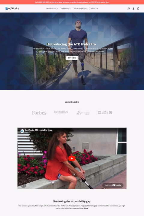 Legworks Homepage 1440px