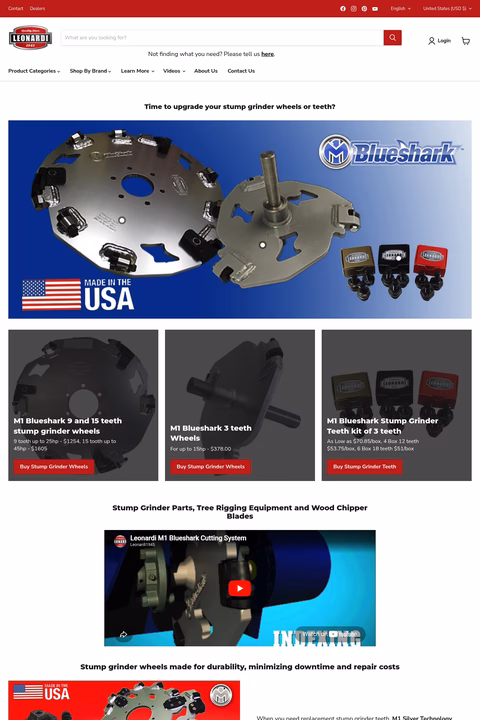 Leonardi-Manufacturing-Co Homepage 1440px