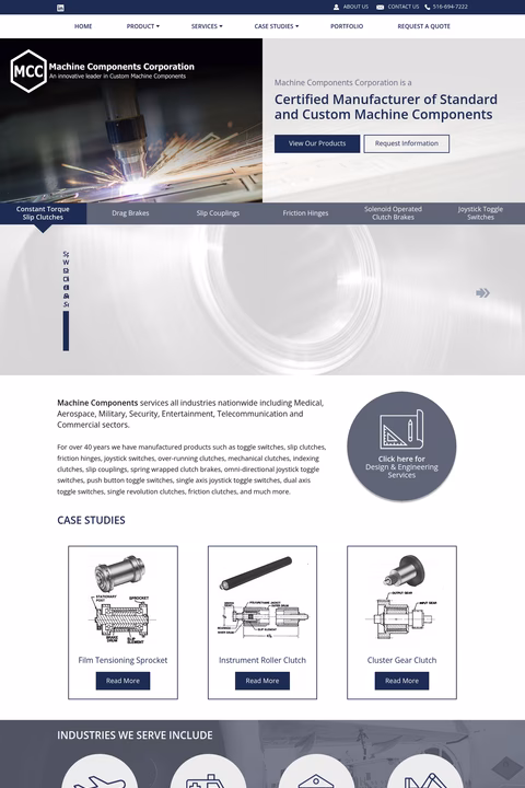 Machine-Components-Corporation Homepage 1440px