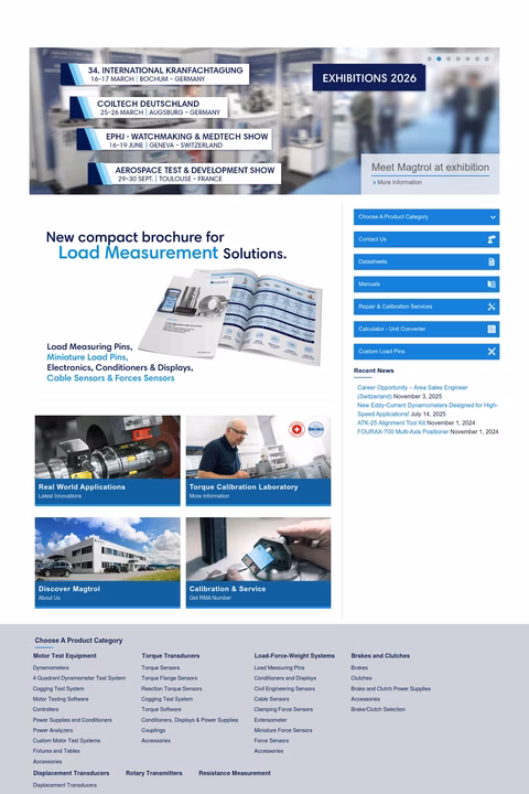 Magtrol Homepage 1440px